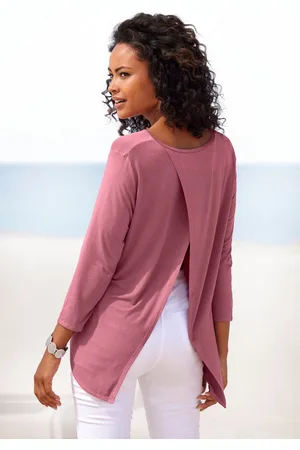 Lascana Shirt met 3/4 mouwen Met modieuze split aan de achterkant