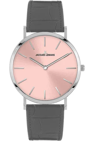 Jacques Lemans Kwartshorloge Nizza Polshorloge, dameshorloge, leren armband, glas met saffiercoating