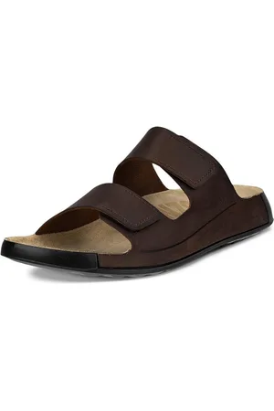 Ecco Slippers Cozmo M , zomerschoen, slippers, klittenbandschoen met subtiele decoratieve stiksels