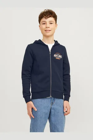 JACK & JONES Capuchonsweatvest JJELOGO SWEAT ZIP HOOD 2C 24/25 NOOS JNR