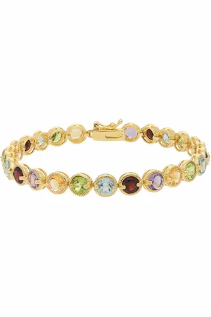 Firetti Armband Sieraad cadeau zilver 925 armband armketting edelstenen met amethist, granaten, peridot, citrien en blauwe topaas (behandeld)