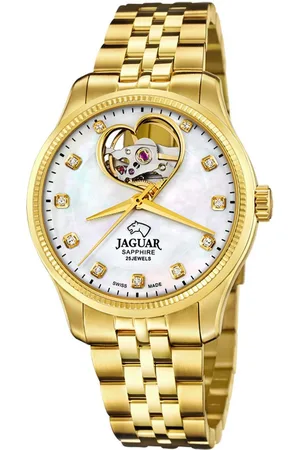Jaguar Automatisch horloge Polshorloge, dameshorloge, open balans in hartvorm, saffierglas, Swiss Made