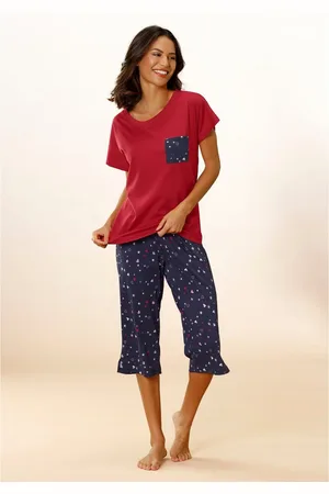 VIVANCE DREAMS Capripyjama met schattige hart-sterrenprint (2-delig, 1 stuk)