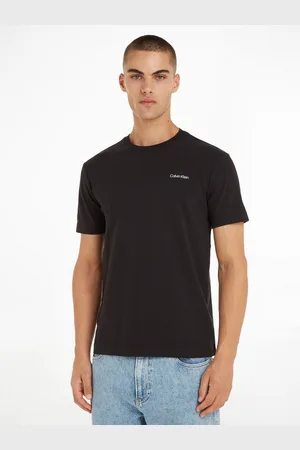 Calvin Klein T-shirt Micro Logo van dikke winterjersey, met logoprint