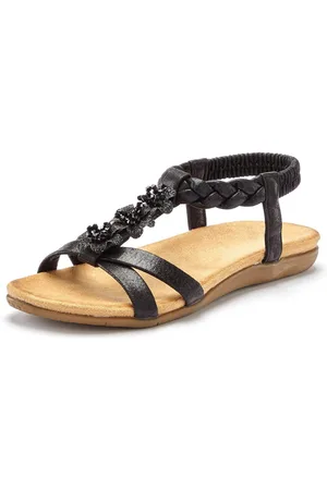 Lascana Sandalen Zomerschoen Sandalette, zomerschoen met sieraantjes en elastische band