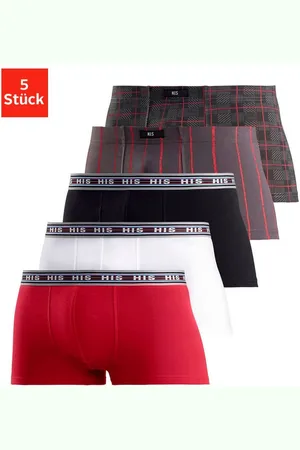 H.I.S Hipster strak zittende boxershorts van katoen-stretch (set, 5 stuks)