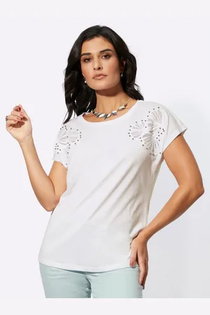 CRÉATION L Shirt met korte mouwen Lyocell-mix-shirt (1-delig)