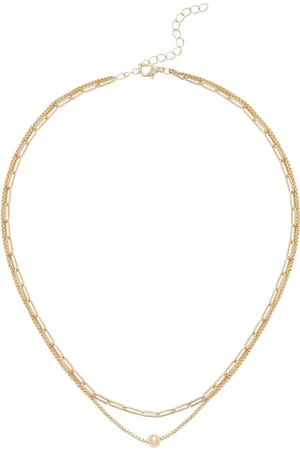 Lascana Ketting met hanger Halsketting in lagenlook, dubbele ketting, collier met bol