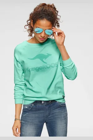KangaROOS Sweatshirt Lange mouwen, figuurvolgende snit, met print, ronde hals