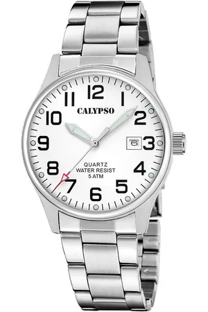 Calypso Kwartshorloge Basic Horloge, herenhorloge, stalen band, analoog, dag