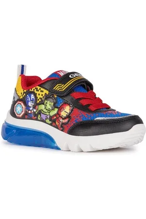 Geox Sneakers J CIBERDRON BOY E met knipperfunctie, vrijetijdsschoen, lage schoen, veterschoen