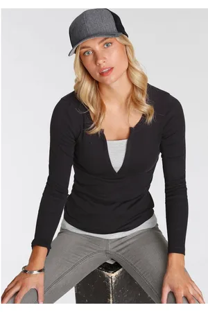 FLASHLIGHTS 2-in-1-shirt met lange mouwen figuurvolgende pasvorm, ronde hals, elastisch materiaal