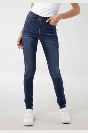 KangaROOS 5-pocket jeans SUPER SKINNY HIGH RISE enkel-lang, met used-look, hoge taille