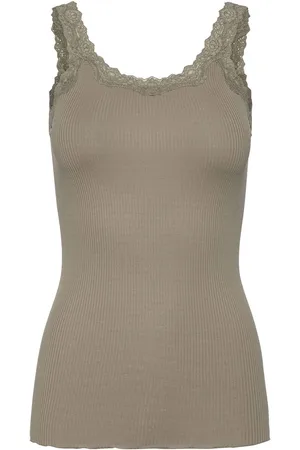 Rosemunde Tanktop Babette Silk Top prachtige, omgekeerde vintage kanten afwerking