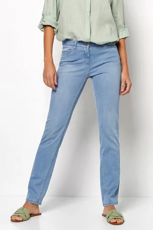 Toni Straight jeans Perfect Shape Straight met achterzakken met mooie details