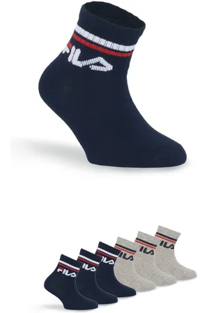 Fila Korte sokken met gebreid logo in de ribband, kindersokken (6 paar, Set van 6)