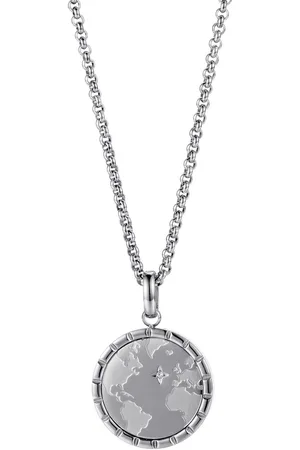 Firetti Ketting met hanger Sieraad cadeau roestvrij staal halssieraad halsketting planet earth wereld