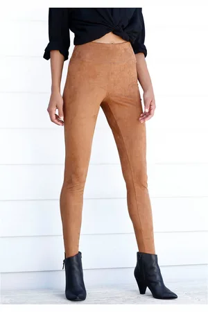 Lascana Legging in suèdeleer-look