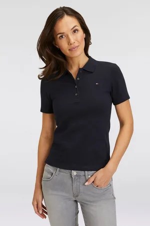 Tommy Hilfiger Poloshirt 1985 SLIM PIQUE POLO SS met -merklabel
