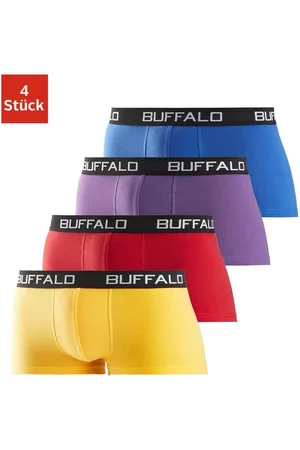 Buffalo Hipster strak zittende boxershorts met contrastband van katoenmix (set, 4 stuks)