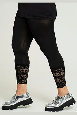Sandgaard Legging met kant langs de pijpen