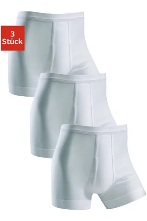 Clipper Boxershort van fijnrib met gulp (set, 3 stuks)
