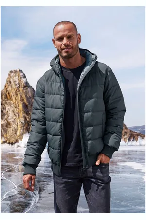 john devin Gewatteerde jas Outdoorjacke met gebreide boorden