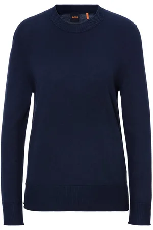 HUGO BOSS Gebreide trui C_Fanikale klassieke basic trui, ronde hals