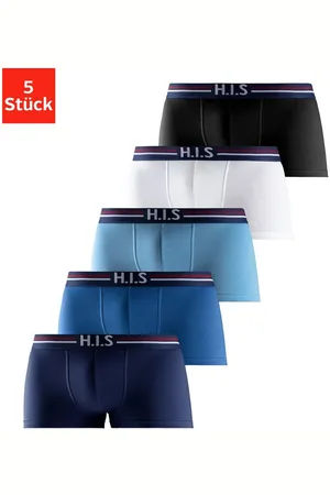 H.I.S Hipster strak zittende boxershorts met strepen van katoenmix (set, 5 stuks)