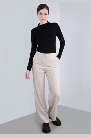 Imperial Stoffen broek , casual wijde broek met elastische tailleband aan de achterkant