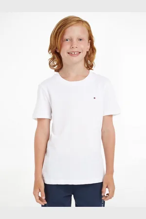 Tommy Hilfiger Shirt met ronde hals BOYS BASIC CN KNIT S/S met -merklabel