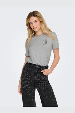 ONLY Shirt met korte mouwen ONLKITA LIFE REG S/S HEEL TOP BOX JRS