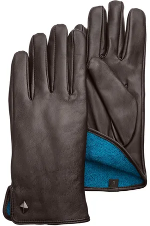 Pearlwood Leren handschoenen MEG decoratieve rockstud - elastische band - zijopening