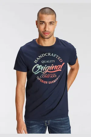 AJC T-shirt korte mouwen, smalle snit, bedrukt of effen