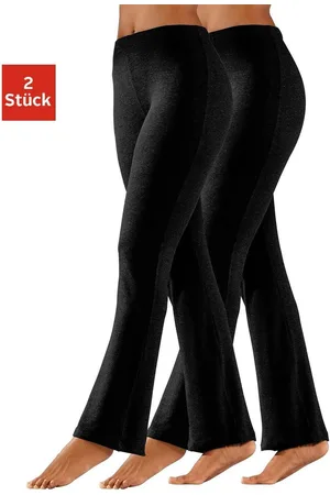 Vivance Jazzpants met licht uitlopende pijpen, loungewear (2-delig, Set van 2)