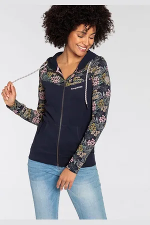 KangaROOS Capuchonsweatvest met bloemenprint