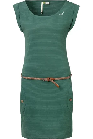 Ragwear Jerseyjurk TAG C ORGANIC O in stijlvol strepen-streepdesign (2-delig, Met een afneembare riem)