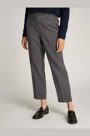 Tommy Hilfiger Geweven broek PUNTO SLIM STRAIGHT PANT met strijkvouwen, metalen label