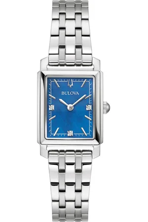 BULOVA Kwartshorloge 97P166 Polshorloge, dameshorloge, roestvrijstalen armband, met diamanten