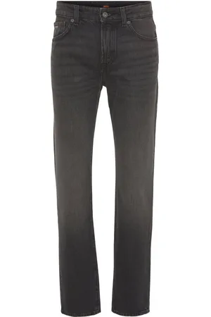 HUGO BOSS Straight jeans Maine BC met lederen boss badge
