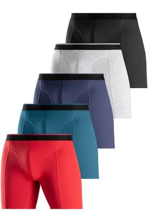 AUTHENTIC LE JOGGER Lange boxershort met twee kleuren geweven band en langere pijpen (set, 5 stuks)