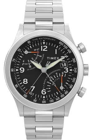 Timex Chronograaf WATERBURY TRADITIONAL Quartzhorloge, horloge, herrenuur, datum, lichtgevende wijzers, stopwatchfunctie