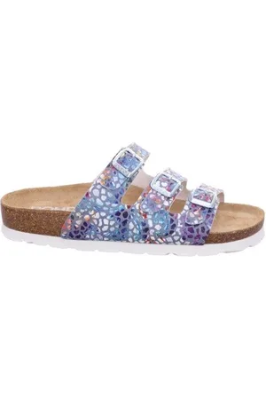 Rohde Slippers Alba , zomerschoenen, slippers, pantoffels met kleurrijke print, g-breedte = breed
