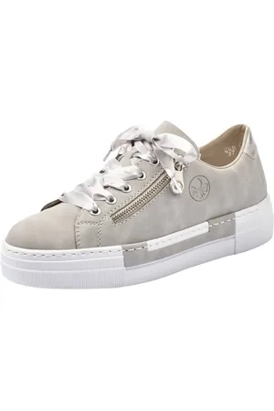 Rieker Plateausneakers met decoratieve rits, vrijetijdsschoen, lage schoen, veterschoen