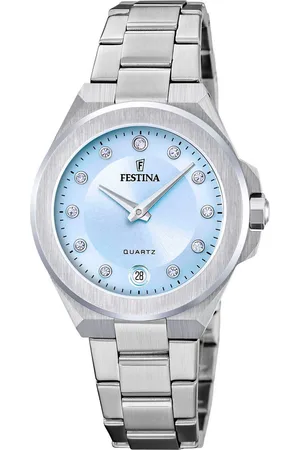 Festina Kwartshorloge Mademoiselle Horloge, dameshorloge, leren band, analoog, dag, zirkonia (synth.)