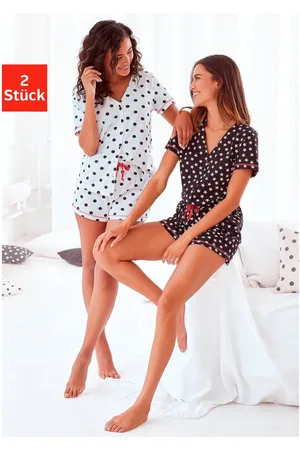 VIVANCE DREAMS Shortama met grote punten en sterretjes (4-delig, Set van 2)