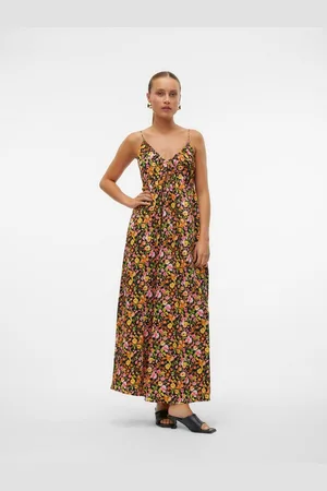 VERO MODA Jurk met spaghettibandjes VMPAGE SINGLET ANKLE DRESS WVN GA