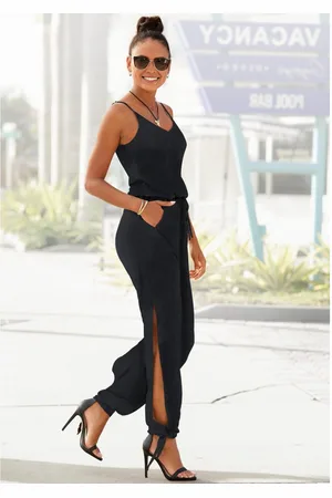 Buffalo Jumpsuit met splits aan de zijkant van de pijpen, luchtige jumpsuit, casual-chic