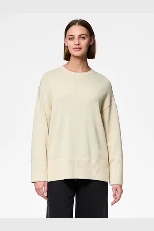 Pieces® Trui met ronde hals PCAVA LS O-NECK SLIT KNIT NOOS