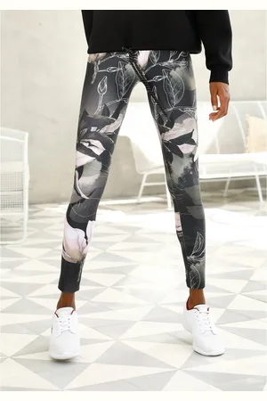 Lascana Legging Tropical met abstracte bloemenprint, loungewear